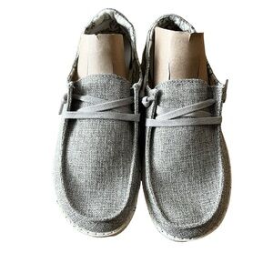 Hey Dude Women’s Wendy Linen Iron Shoes Size 6 NWIB